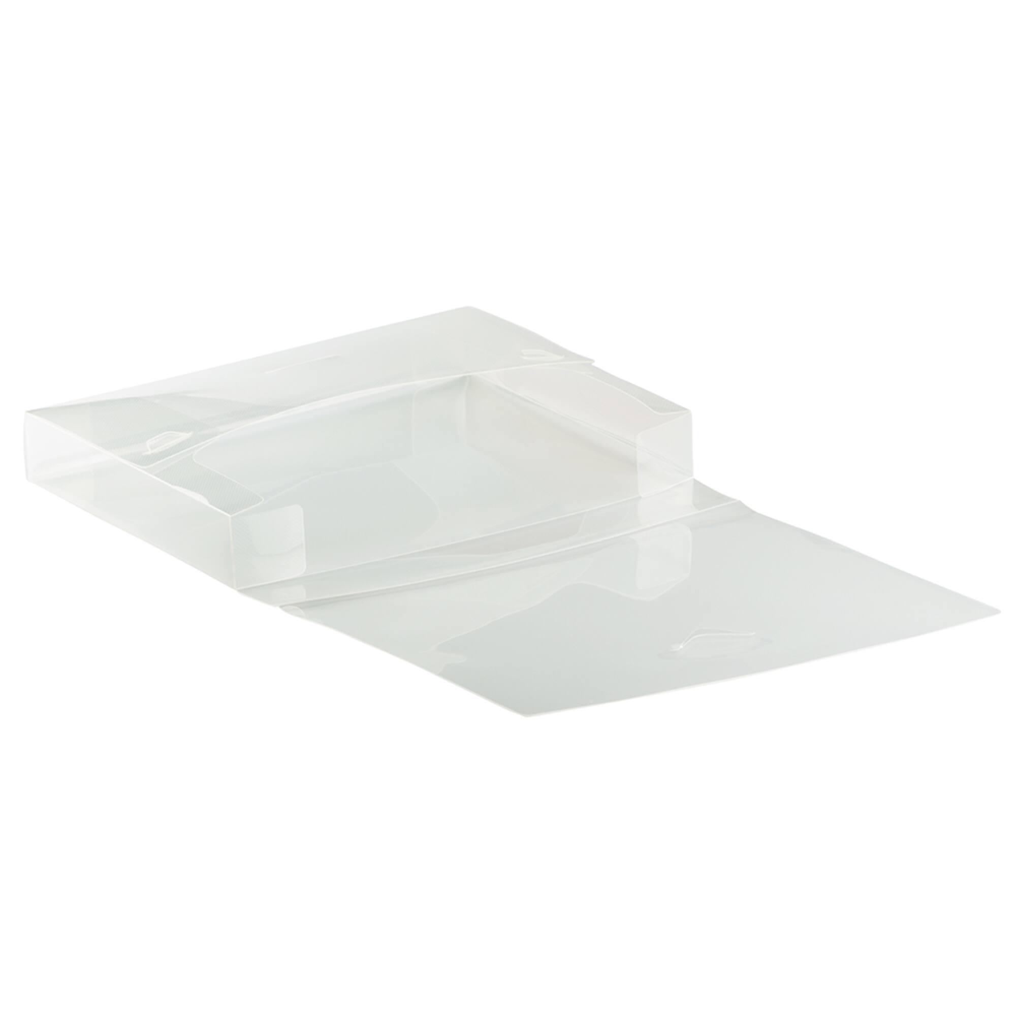 JAM Paper Clear Grid Letter Booklet Plastic Portfolio with Tuck Flap Closure 9.5" x 12.375"